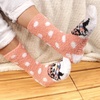 image:imageBambooMN Womens Super Soft Cute Fuzzy Cozy Warm Animal Face Indoor Outdoor Cabin Crew Home SocksPenguin 2 Pairs