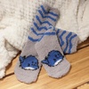 image:imageBambooMN Womens Super Soft Cute Fuzzy Cozy Warm Animal Face Indoor Outdoor Cabin Crew Home SocksWhale