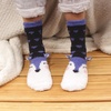 image:imageBambooMN Womens Super Soft Cute Fuzzy Cozy Warm Animal Face Indoor Outdoor Cabin Crew Home SocksWolf 2 Pairs