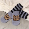 image:imageBambooMN Womens Super Soft Cute Fuzzy Cozy Warm Animal Face Indoor Outdoor Cabin Crew Home SocksYorkie