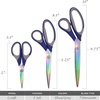 image:imageJubileeYarn Titanium Softgrip Scissors Set  Pinking Sewing Arts Crafts Office  1 Set of 4  Purple3pc Blue