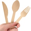 image:imageNatural Dinner Party Catering Bamboo Veneer Utensil 4pc Set  Spoon Fork Knife Napkin  Twine Tied  100 SetsBagged  100 Sets