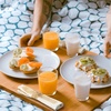 image:imageNatural Dinner Party Catering Bamboo Veneer Utensil 4pc Set  Spoon Fork Knife Napkin  Twine Tied  100 SetsTied  300 Sets
