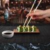 image:imageReusable Bamboo Black Rectangle Sushi Serving Tray Plate 7 x 28  10 PiecesBlack