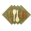 image:imageSushi Making Kit 2 SETS of Green Bamboo Rolling Mats Rice Paddle Spreader Sauce DishNatural Deluxe