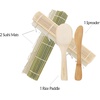 image:imageSushi Mat Kit 3 Sets of Green Natural Bamboo Rolling Mat Rice Paddle Spreader Sauce DishCombo