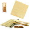 image:imageSushi Mat Kit 3 Sets of Green Natural Bamboo Rolling Mat Rice Paddle Spreader Sauce DishCombo Deluxe