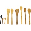 image:image8 Piece Bamboo Cooking Utensil Set 4 Spoons 2 Turners and 2 Mini Spoons