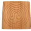 image:imageBambooMN 125 x 125 Carbonized Brown Bamboo Finger Labyrinth for Meditation and Prayer 7 Circuit Cretan Style 1 PieceSquare Carbonized Brown