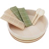 image:imageBambooMN 142 Hangiri Oke Sushi Rice Cooling BowlTub with 7 Pieces Sushi Making Serving Accessory Kit  Extra Large