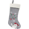 image:imageBambooMN 18 Classic Embroidered Sequined Animal Christmas  Penguin  1 Unit15 Naughty Cat Grey