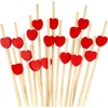 image:imageBambooMN 47 Inch Decorative Red Heart Bamboo Cocktail Fruit Sandwich Picks Skewers for Catered Events Holidays Restaurants or Buffets Party Supplies 100 Pieces10000