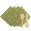 image:imageBambooMN 4x Sushi Making Rolling Mats and 2x Rice Paddle Set NSet M  4 Green Sushi Mats  2 Paddles