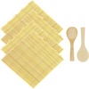 image:imageBambooMN 4x Sushi Making Rolling Mats and 2x Rice Paddle Set NSet N  4 Natural Sushi Mats  2 Paddles