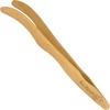 image:imageBambooMN 75 Natural Bamboo Straight Arm Reusable Tongs  Toast Tongs  3pcs3