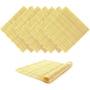 image:imageBambooMN 8x Bulk Natural Bamboo Sushi Making Rolling Mats 95 x 95 Set J  100 Bamboo Mats