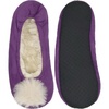 image:imageBambooMN Adult Womens Rabbit PomPom Fuzzy Fur Soft NonSlip Slipper Socks Indoor Travel Home 1 PairPompom Purple