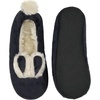 image:imageBambooMN Adult Womens Rabbit PomPom Fuzzy Fur Soft NonSlip Slipper Socks Indoor Travel Home 1 PairRabbit Black