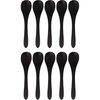 image:imageBambooMN Bamboo Spoons Mini Salt SpoonTiny Wooden Spoons for Spices 100pcs Carbonized Brown Oval 4335Inch OvalBlack