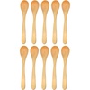 image:imageBambooMN Bamboo Spoons Mini Salt SpoonTiny Wooden Spoons for Spices 100pcs Carbonized Brown Oval 4335Inch OvalCarbonized Brown