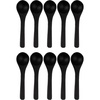 image:imageBambooMN Bamboo Spoons Mini Salt SpoonTiny Wooden Spoons for Spices 100pcs Carbonized Brown Oval 4335Inch RoundBlack