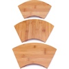 image:imageBambooMN Bamboo Sushi Board Serving Tray Special Design 83 x 47 x 12 Carbonized Brown 2 PiecesFan  3 Sizes