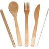 image:imageBambooMN Bamboo Utensils  1 Straw  1 Fork  1 Knife  1 Spoon  1 Straw Cleaner10