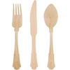 image:imageBambooMN Brand  Disposable Fork Knife Spoon Set 10 PiecesDinner Fork  Knife  Spoon Set