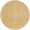 image:imageBambooMN Finger Labyrinth for Meditation and Prayer  125 Diameter  7 Circuit CretanStyle8 Circle Carbonized Brown
