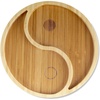 image:imageBambooMN Portion Control Plates  9 Bamboo Ecoware Reusable Dinnerware Divided Round Plates for Healthy Eating Yin Yang 1 PcYin Yang Plate