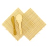 image:imageBambooMN Sushi Making Kit 3 Sets of 2x Natural Bamboo Rolling Mats 1x Rice Paddle 1x Spreader  100 Bamboo Mats and Utensils