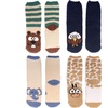 image:imageBambooMN Womens Super Soft Cute Fuzzy Cozy Warm Animal Face Indoor Outdoor Cabin Crew Home SocksAssortment a