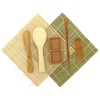 image:imageSushi Mat Kit 3 Sets of Green Natural Bamboo Rolling Mat Rice Paddle Spreader Sauce DishCombo Bonus