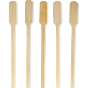 image:imageBambooMN 11 Premium Bamboo Arrow Shrimp Meat Fruit Kebab Skewer  Beige Colored  100 Pieces83 21cm
