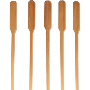 image:imageBambooMN 11 Premium Bamboo Arrow Shrimp Meat Fruit Kebab Skewer  Beige Colored  100 Pieces98 25cm  Carbonized Brown