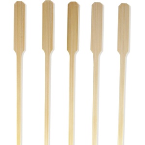image:imageBambooMN 11 Premium Bamboo Arrow Shrimp Meat Fruit Kebab Skewer  Beige Colored  100 Pieces98 25cm