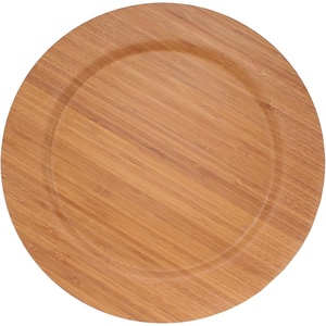 image:imageBambooMN 12 Dia Bamboo Reusable Dinnerware Charger Round Plates for Catered Events Holidays or Home Use Supplies 10 Pcs13 Dia Round