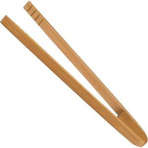 image:imageBambooMN 12 Reusable Bamboo A Tongs  Natural Brown  3 UnitsCarbonized  Fulcrum Block  30 Pieces