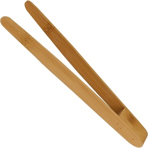 image:imageBambooMN 12 Reusable Bamboo A Tongs  Natural Brown  3 UnitsNatural Brown  Fulcrum Block  3 Pieces