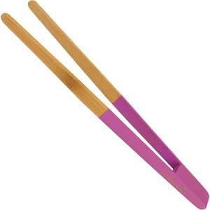 image:imageBambooMN 12 Reusable Bamboo A Tongs  White  3 UnitsPurple