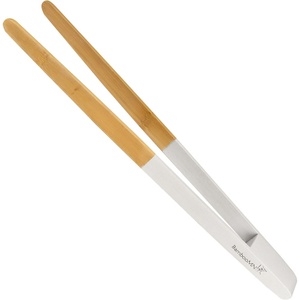 image:imageBambooMN 12 Reusable Bamboo A Tongs  White  3 UnitsWhite