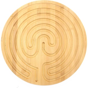 image:imageBambooMN 125 Bamboo Finger Labyrinth  7 Circuit Cretan Style  1 UnitCircle Natural