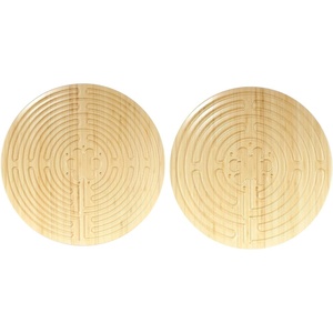 image:imageBambooMN 125 Bamboo Finger Labyrinth  7 Circuit Cretan Style  1 UnitDoublesided Natural Chartres