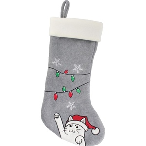image:imageBambooMN 18 Classic Embroidered Sequined Animal Christmas  Penguin  1 Unit15 Naughty Cat Grey