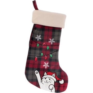 image:imageBambooMN 18 Classic Embroidered Sequined Animal Christmas  Penguin  1 Unit16 Naughty Cat Plaid
