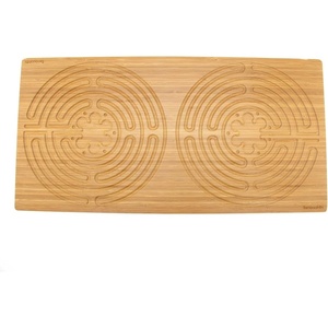 image:imageBambooMN 25 x 125 Bamboo Double Finger Labyrinth for Meditation and Prayer 11 Circuit Chartres Style 1 UnitDouble Carbonized Brown