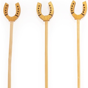 image:imageBambooMN 59 Decorative Bamboo Pink Pearl Cocktails Hors Doeuvres Fruit Sandwich Skewers Picks for Catered Events Holidays Restaurants or Buffet Party Supplies 200 PiecesHorseshoe