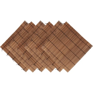 image:imageBambooMN 6X Natural Professional Grade Bamboo Sushi Making Rolling Mats 106 x 106 All Natural BambooBrown