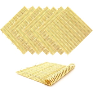 image:imageBambooMN 8x Bulk Natural Bamboo Sushi Making Rolling Mats 95 x 95 Set J  100 Bamboo Mats