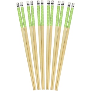 image:imageBambooMN 95 Reusable Floral Japanese Bamboo Chopsticks  Blue  6 PairsGreen  Panda
